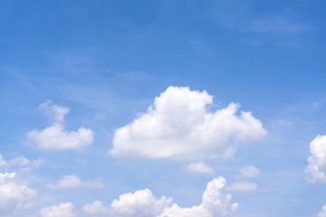 Naklejka na ściany i meble blue sky with cloud closeup Blue sky with clouds background blue sky background with tiny clouds Sky daylight. Natural sky composition. Element of design.