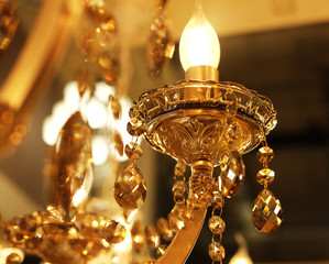 ceiling lamps, chandeliers in the store
