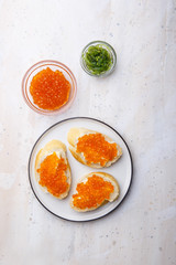 Red salmon caviar