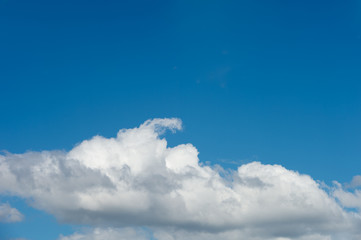 clouds on blue sky, nature cloudy background with copyspace
