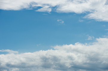clouds on blue sky, nature cloudy background with copyspace