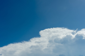 clouds on blue sky, nature cloudy background with copyspace