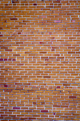 Red bricks wall background. Close-up building background