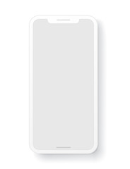 Modern mobile phone layered vector template isolated on white background