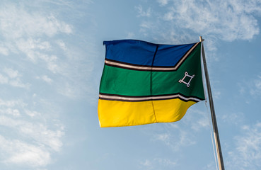 A beautiful view of brazil state flag (bandeira do amapa)