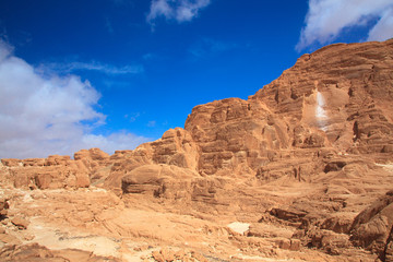 Fototapeta premium White canyon in village Dahab in Egypt in a sunny day in summer.