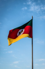 A beautiful view of brazil state flag (bandeira do rio grande do sul)