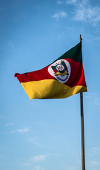 A beautiful view of brazil state flag (bandeira do rio grande do sul)