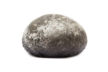 Black bread isolated on white