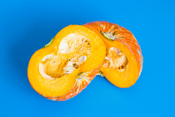 Beautiful ripe orange pumpkin