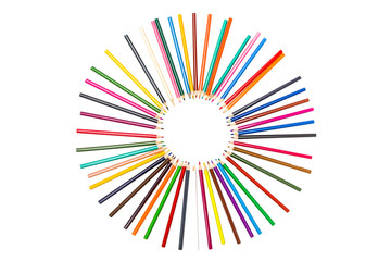 Obraz premium Color pencils isolated on white