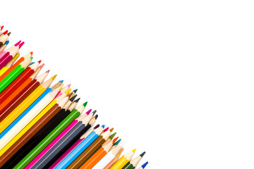 Color pencils isolated on white