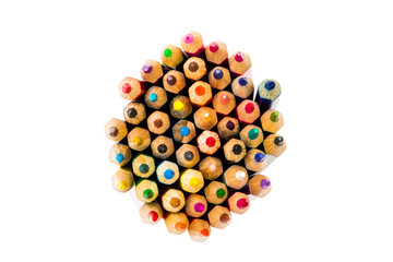 Color pencils isolated on white