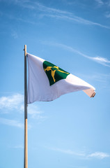A beautiful view of brazil state flag (bandeira do distrito federal)