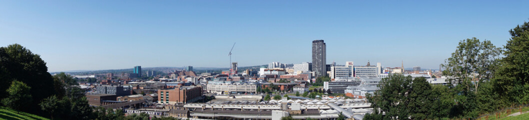 Fototapeta premium Sheffield City Centre View in Summer
