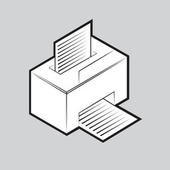 black and white on an isolated gray background. Vector image.