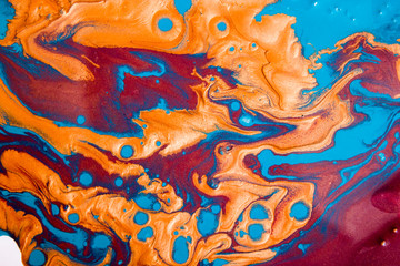 Spills and mixing paints background