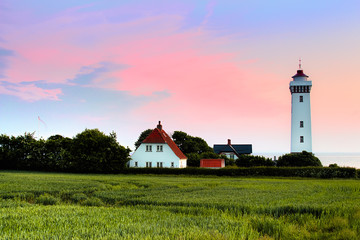 Fototapeta na wymiar Helnæs Lighthouse - Denmark