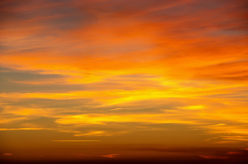 Vivid sky illuminated by the sunset