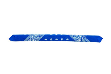 Blue bandana isolated on white background