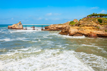 Fototapeta premium Virgin Rock in Biarritz, France