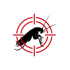 Cockroach Logo Design Vector Illustration. Cockroach Design Template