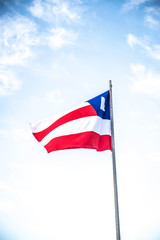 Fototapeta premium A beautiful view of brazil state flag (bandeira da bahia)