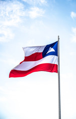 A beautiful view of brazil state flag (bandeira da bahia)