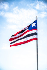 A beautiful view of brazil state flag (bandeira do maranhão)