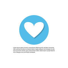 flat icons for heart,vector illustrations