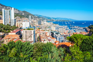 Fototapeta na wymiar Monte Carlo, Monaco aerial view