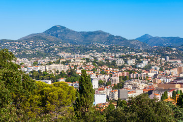 Fototapeta na wymiar Nice aerial panoramic view, France