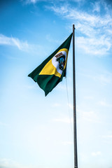 A beautiful view of brazil state flag (bandeira do ceara)