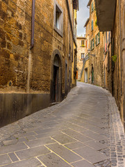 Amazing landscape with street in Orvieto