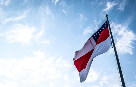 A beautiful view of brazil state flag (bandeira do Amazonas)