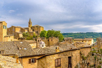 Amazing landscape with old town of Orvieto
