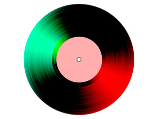 vinyl record on white background club theme