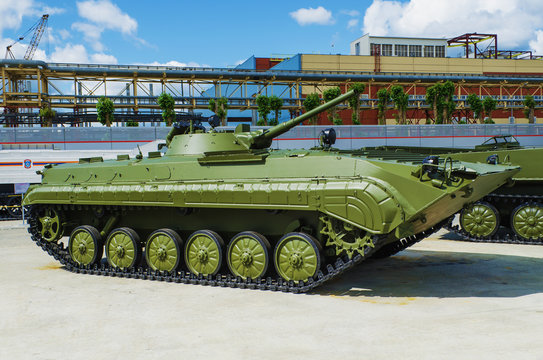 BMP-1 is a Soviet amphibious infantry fighting vehicle