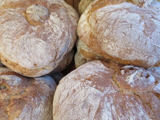 Beautiful picture of artisan bread prepared by hand