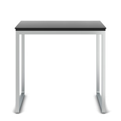 Minimalistic modern table with metallic legs