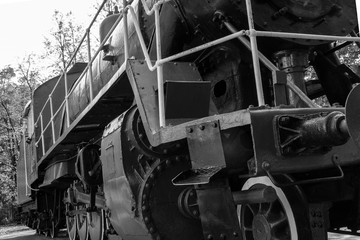 vintage steam locomotive for rail cars