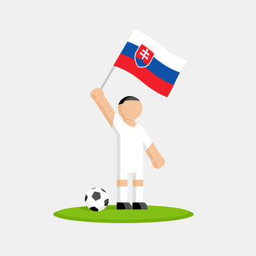 slovakian soccer player waving flag clip art preview