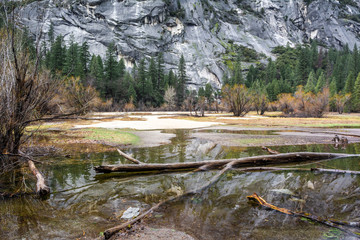 Natural landscape of Yosemite National Park, California. USA