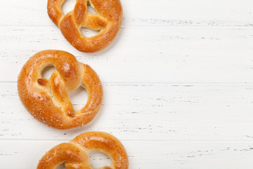 Oktoberfest backdrop. Pretzels