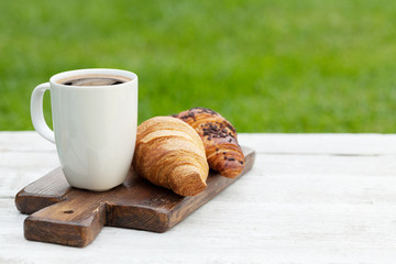 Coffee and croissants