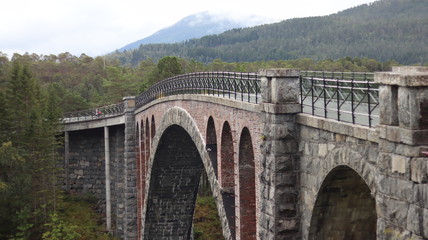 Fototapeta na wymiar Alte Steinbrücke in Norwegen