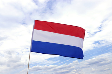 flag of the Netherlands fluttering in the wind