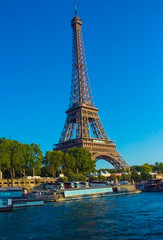 Beautiful Eiffel tower Paris landmark 