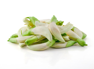 White Agasta ,Thai vegetable isolated on white background with clipping path