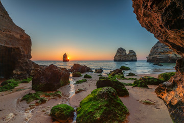 Kustdromen bij zonsopgang - Algarve, Portugal